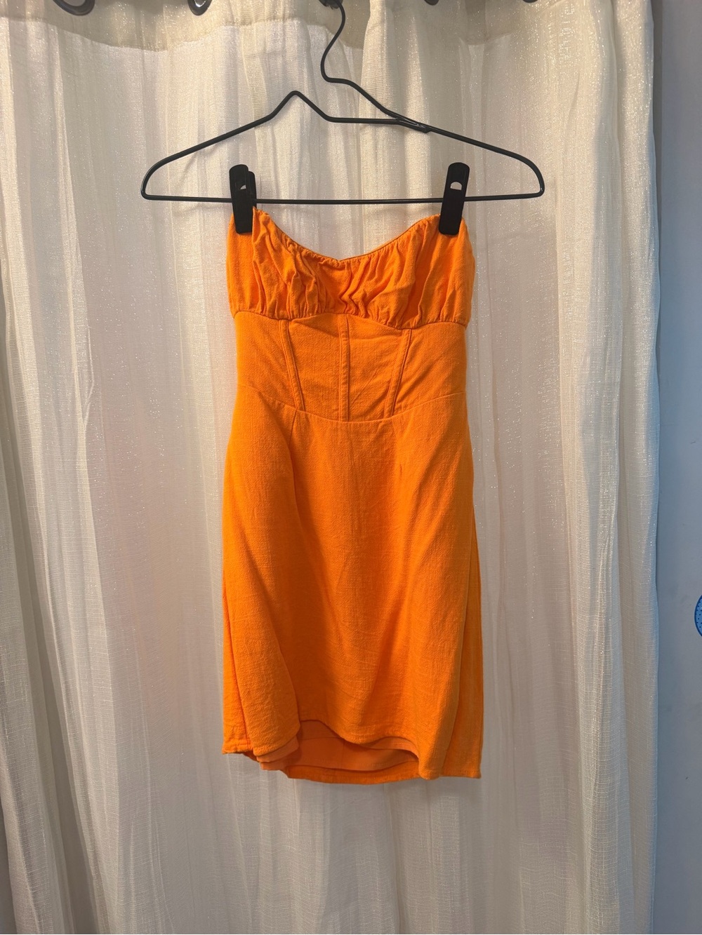 Women’s Strapless Orange Summer Dress